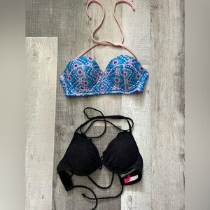 Underwire/Push-Up Bikini Top Lot Size Sm/34B